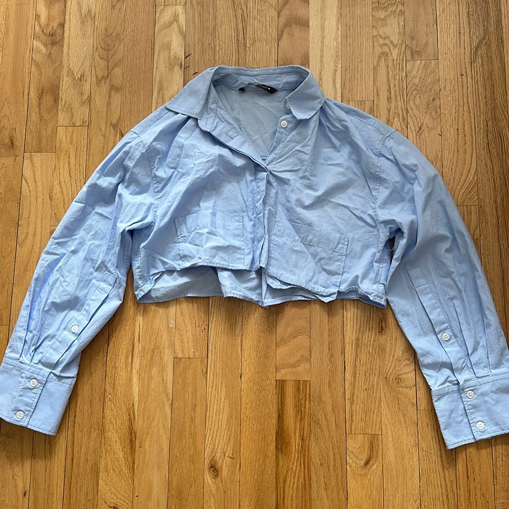 Zara Cropped Buttown Down